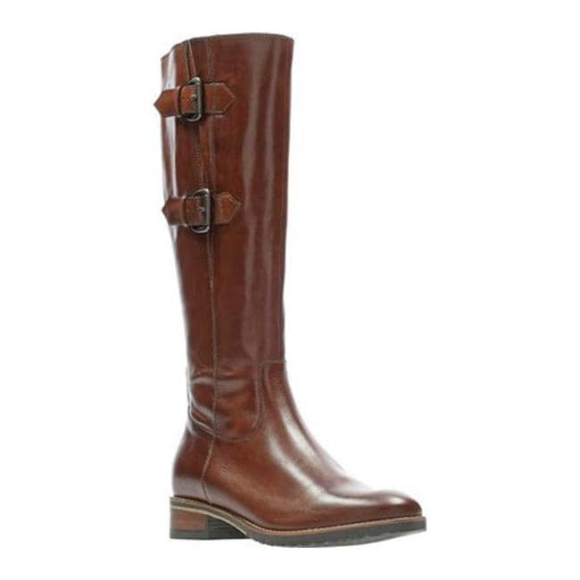 clarks tan leather knee high boots