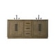 preview thumbnail 1 of 9, Elegant Lighting VF29072D Chase 72" Free Standing Double Basin Vanity Hazel Oak