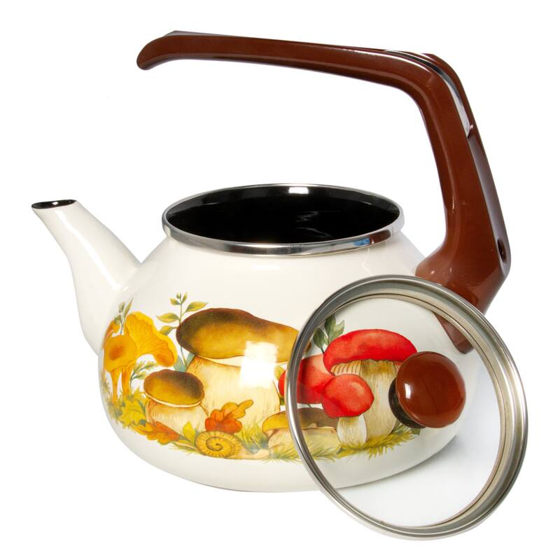 STP Goods 2.3Qt Mushrooms Enamel Kettle - 2.3 Qt