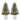 3ft Mini Christmas Tree Pre-Lit Artificial Tree with 78 Warm White Lights 2pack - 3 Foot