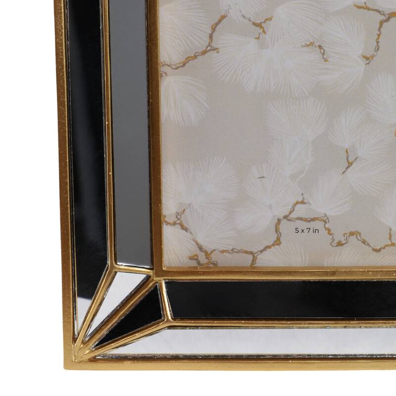Polyresin Decorative Geometric Border Photo Frame Modern Accent Design