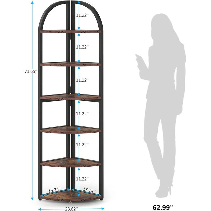6-tier Tall Freestanding Corner Shelf