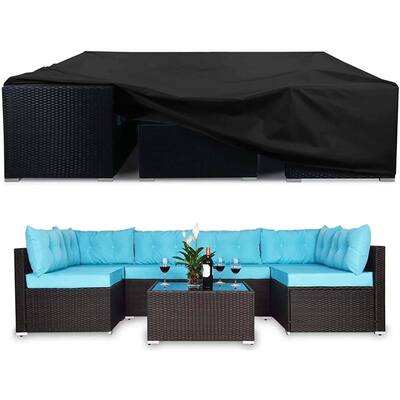 Patio Furniture Covers Heavy Duty 7-9 Pieces Outdoor Sectional Sofa Cover