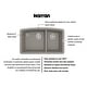 preview thumbnail 13 of 66, Karran Undermount Quartz 32 in. 60/40 Double Bowl Kitchen Sink Kit