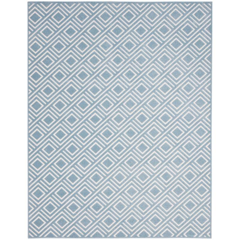 Nourison Casual Indoor only Geometric Area Rug - 7' 10" x 9' 10" - Blue - Rectangle