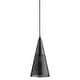 preview thumbnail 1 of 4, Quorum International 1316 Mesh Cone 6" Wide Mini Pendant Matte Black