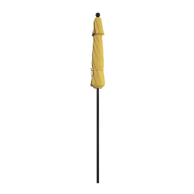 California Umbrella 7.5' Venture Series Patio Umbrella, Bronze Aluminum Pole Fiberglass Ribs Push Lift, Olefin Royal Blue