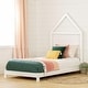 preview thumbnail 31 of 29, South Shore Sweedi Bed with House Frame Headboard Pure White