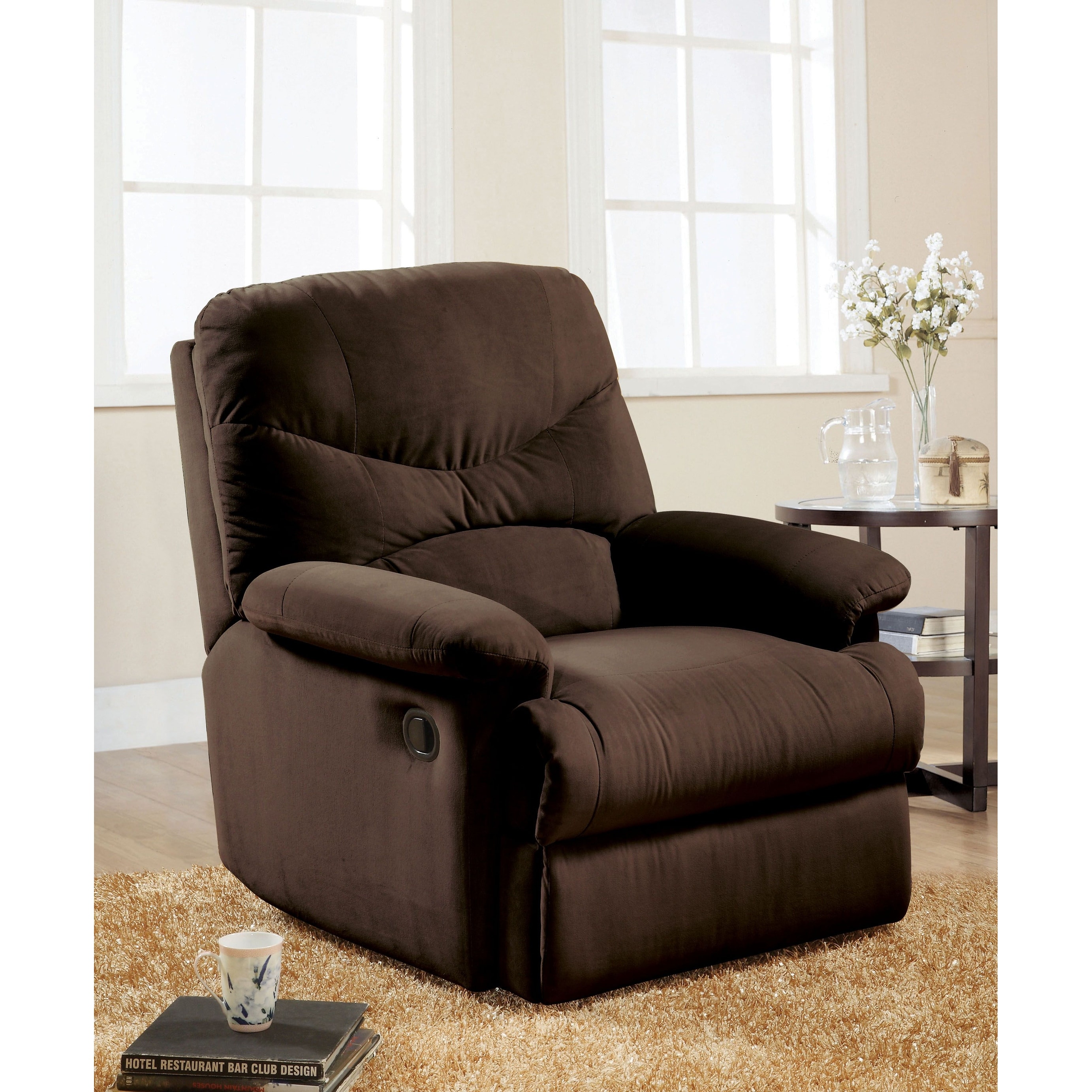 Adjustable Recliner Chair with Hardwood Frame & Footrest Extension,  Cushioned Single Sofa for Livingroom
