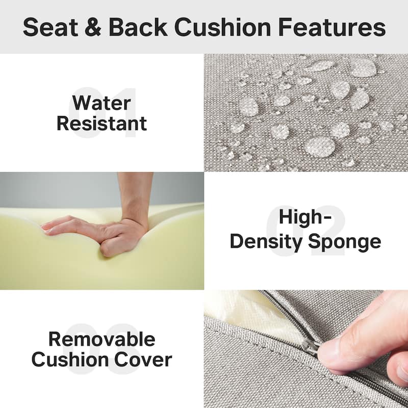 Ivora 24" W x 24" D x 6" T Water & Fade Resistant Outdoor Lounge Chair Replacement Cushion Set