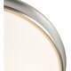 preview thumbnail 5 of 4, Access Lighting Atom 1-light LED Brushed Steel Flush Mount with Opal Glass