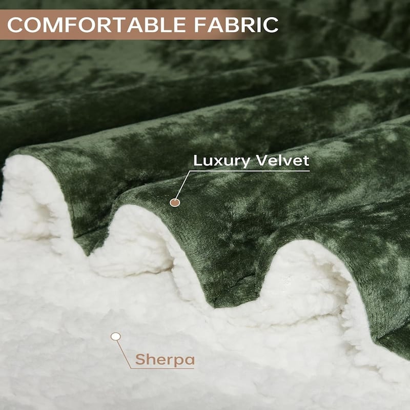 Fast-Heating Electric Blanket, 4 Heat Levels, 4-Hour Auto Shutoff, Green