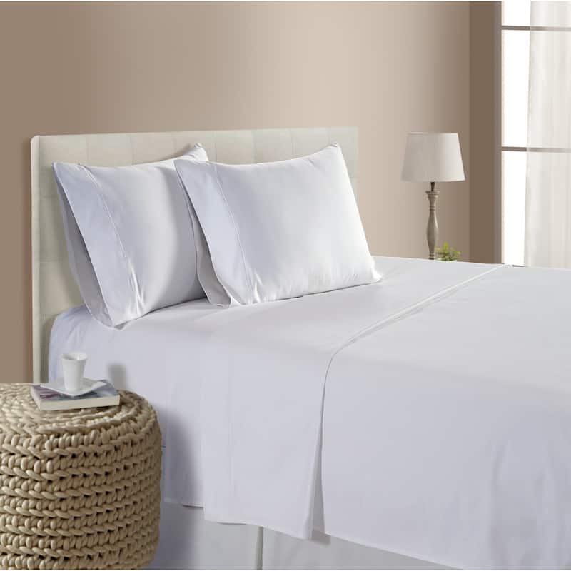 Luxury Egyptian Cotton Sateen Weave 800 TC Deep Pocket Sheet Set - King - White