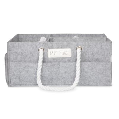 RAE DUNN Baby Diaper Caddy Organizer - w/Rope Handles