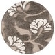 preview thumbnail 54 of 55, SAFAVIEH Florida Shag Neliha Floral 1.2-inch Thick Rug 4' Round - Smoke/Beige - Round