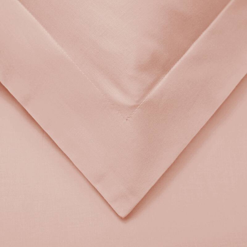 HomeRoots Blush King Cotton Blend 1000 Thread Count Washable Duvet Cover Set