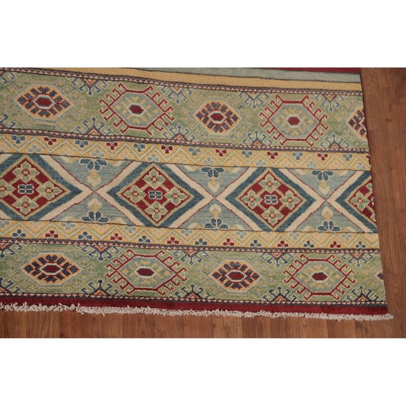 Kazak Oriental Large Area Rug Handmade Wool Carpet - 9'5" x 14'7"