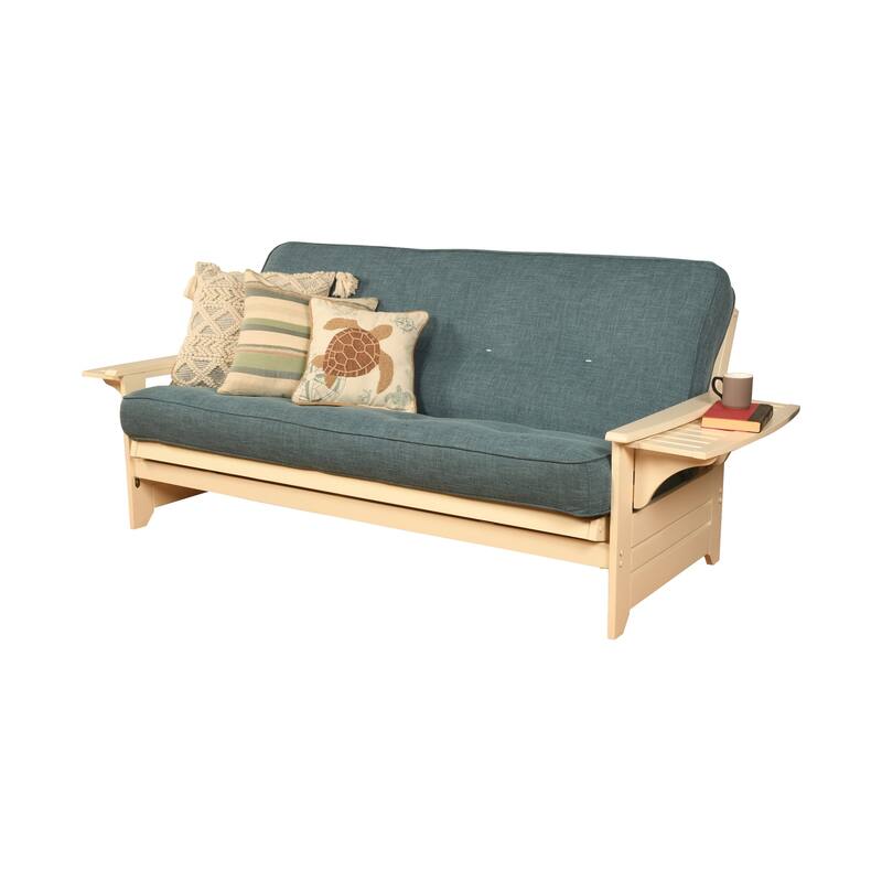 Copper Grove Dixie Futon Set in Antique White Wood with Innerspring Mattress