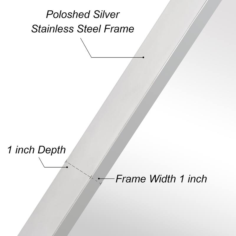 Contempo Stainless Steel Gold Wall Mirror