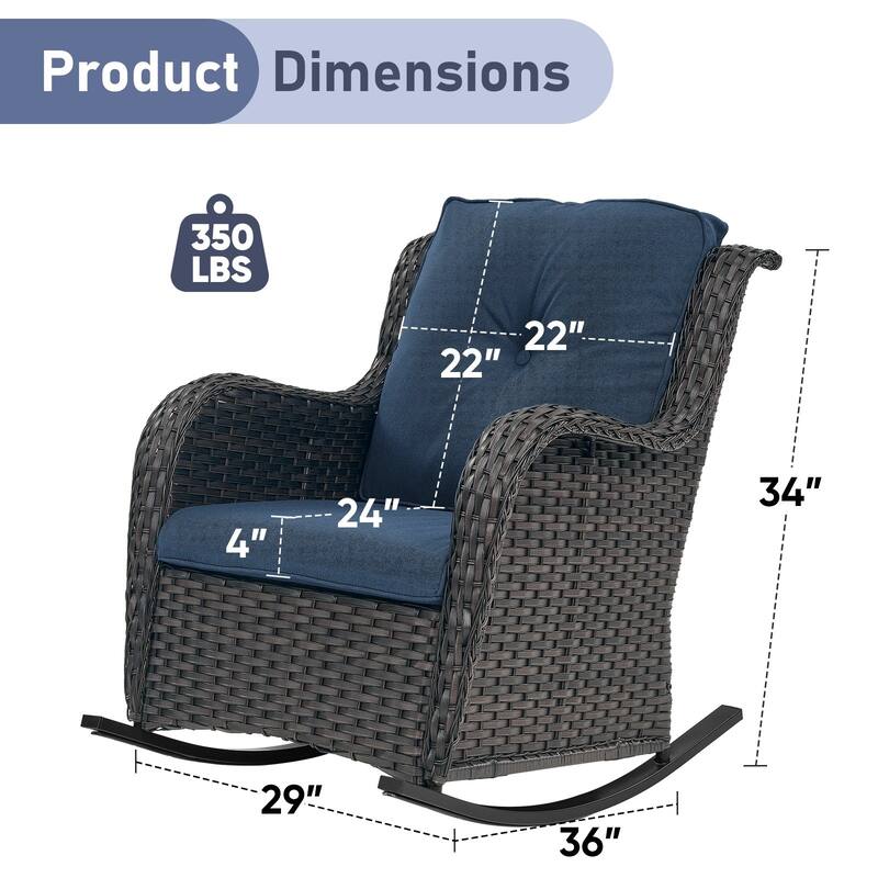Outdoor Rocking Chair Rattan Rocker Chairs