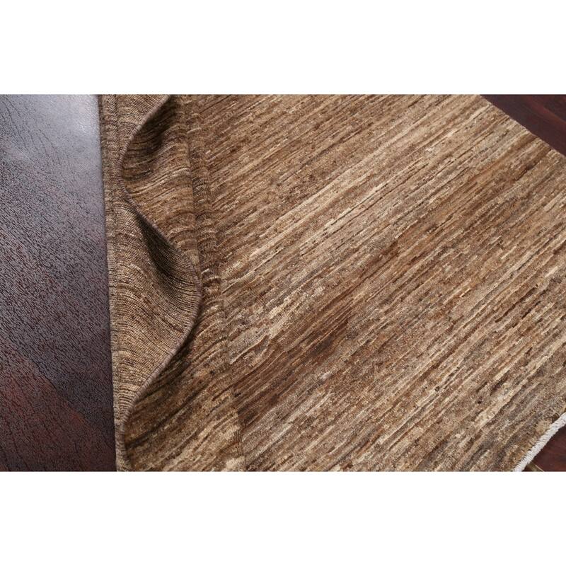 Brown Gabbeh Kashkoli Oriental Area Rug Wool Hand-knotted Foyer Carpet - 4'7" x 6'7"