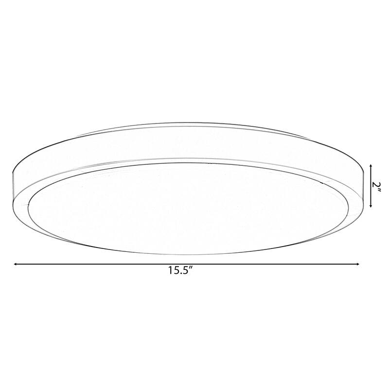 Round LED Ceiling Light Fixture Flush Mount 6500K Cool Daylight Energy