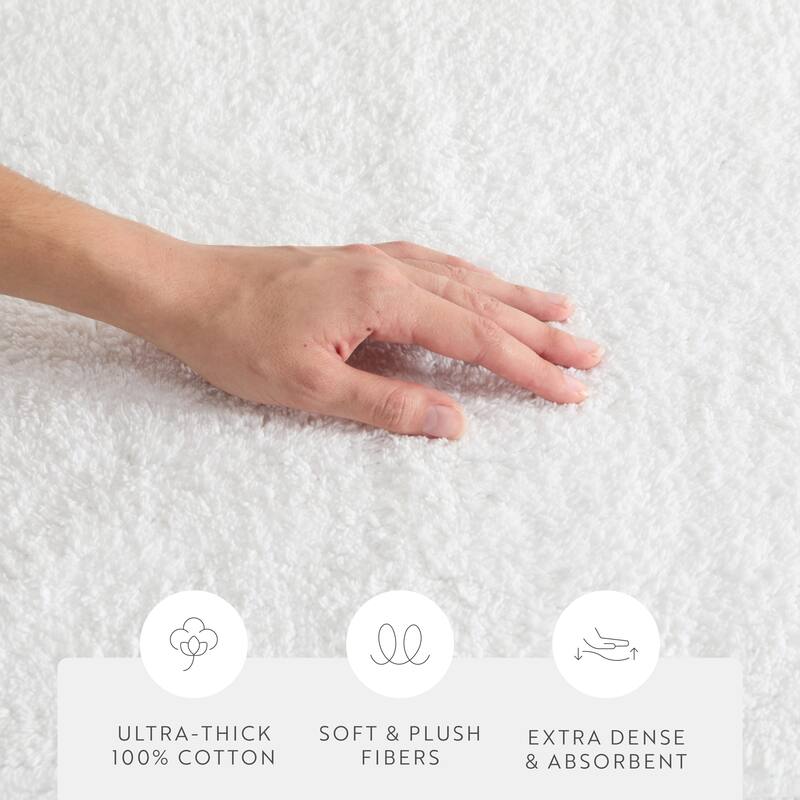 Becky Cameron 100% Cotton Reversible Solid Bath Mat