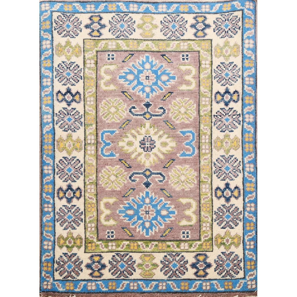 Kazak Oriental Foyer Rug Handmade Wool Carpet - 2'0"x 3'0"