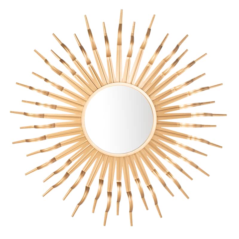 SAFAVIEH Carli 35-inch Sunburst Round Mirror - 35" W x 1.5" L x 35" H