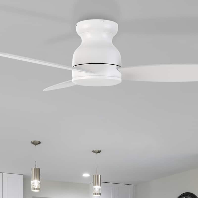CARRO Quest 44" Indoor Ceiling Fan with No Light ,Remote Control. - White