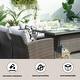preview thumbnail 6 of 9, Abrihome 7-piece Patio Outdoor Wicker Sofa Set with Fire Pit Table