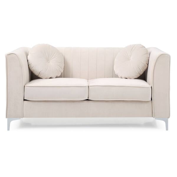 Shop Delray Velvet Tufted Loveseat Overstock 31265182