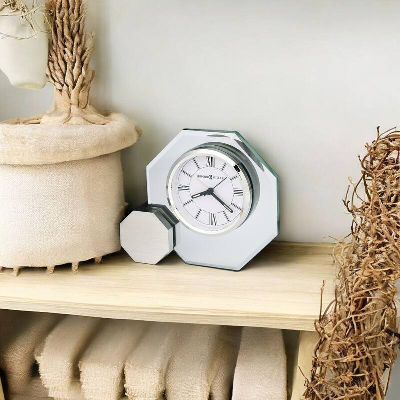 Howard Miller Legend Alarm Table Clock - Silver
