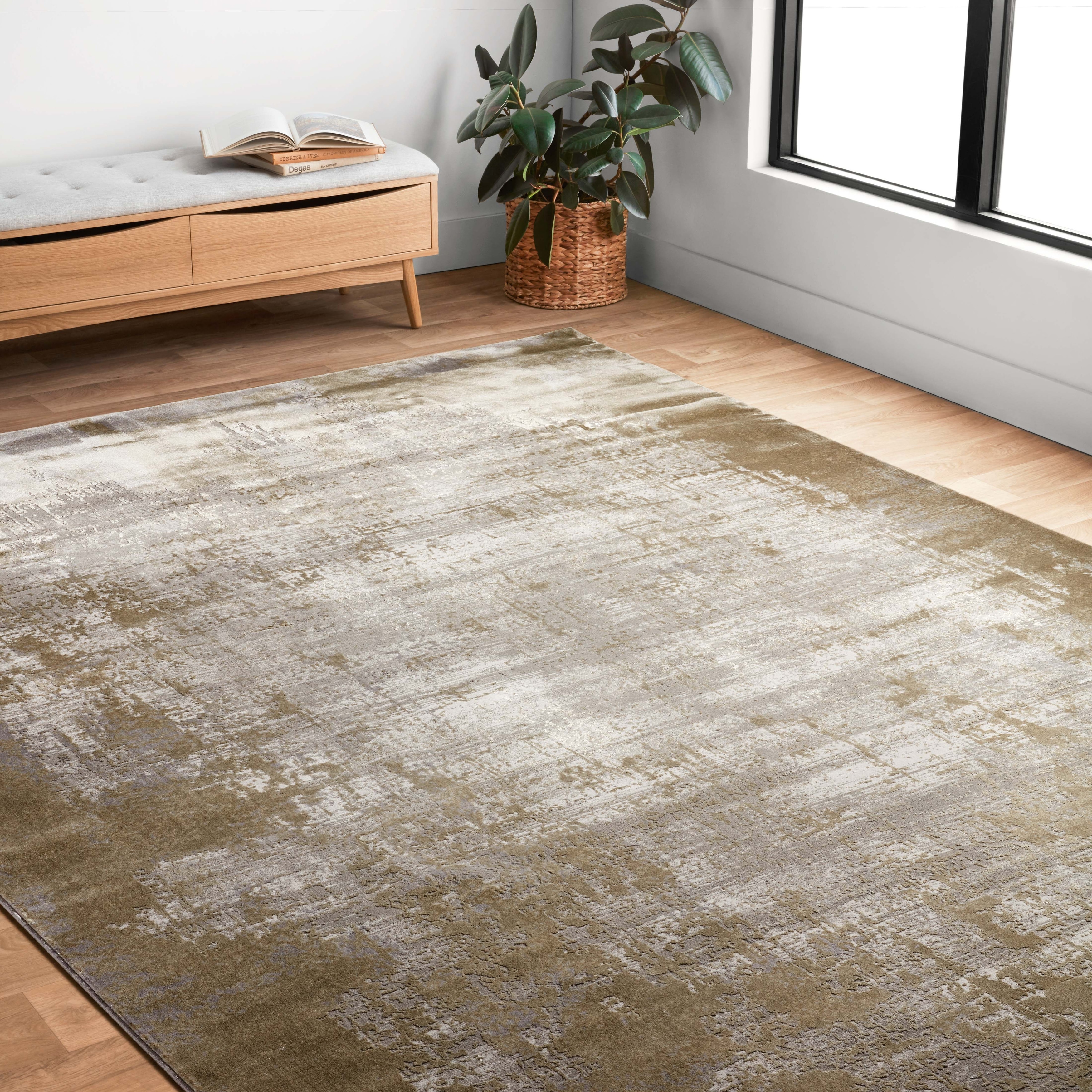 Alexander Home Mason Abstract Modern Distressed Rug