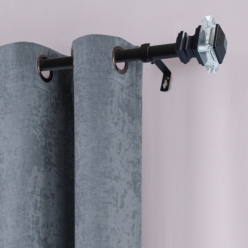 Marlo Acrylic Window Curtain Rods - 48" - 86" - Bronze