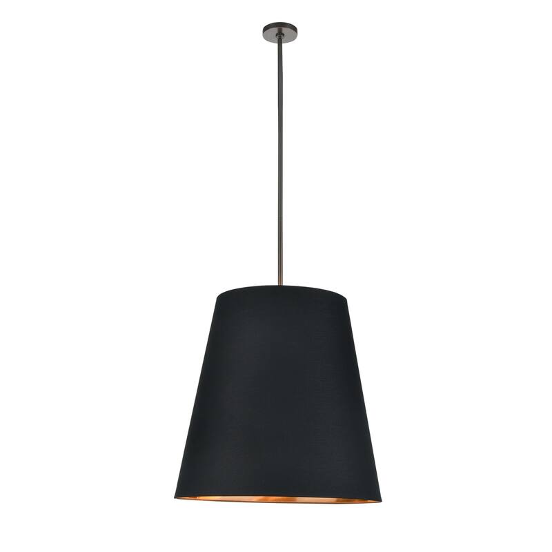 Alora Lighting PD311025B Calor 3 Light 25" Wide Pendant - Urban Bronze / Black / Gold