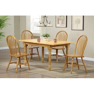 Oak Selections 48-60 in. Rectangle Light Oak Dining Table with ...