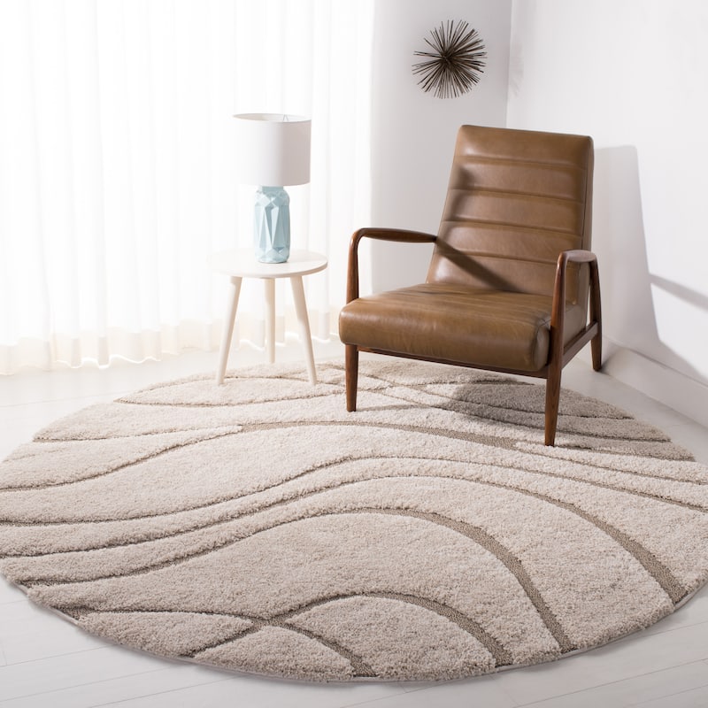 SAFAVIEH Florida Shag Sigtraud Abstract Waves 1.2-inch Area Rug