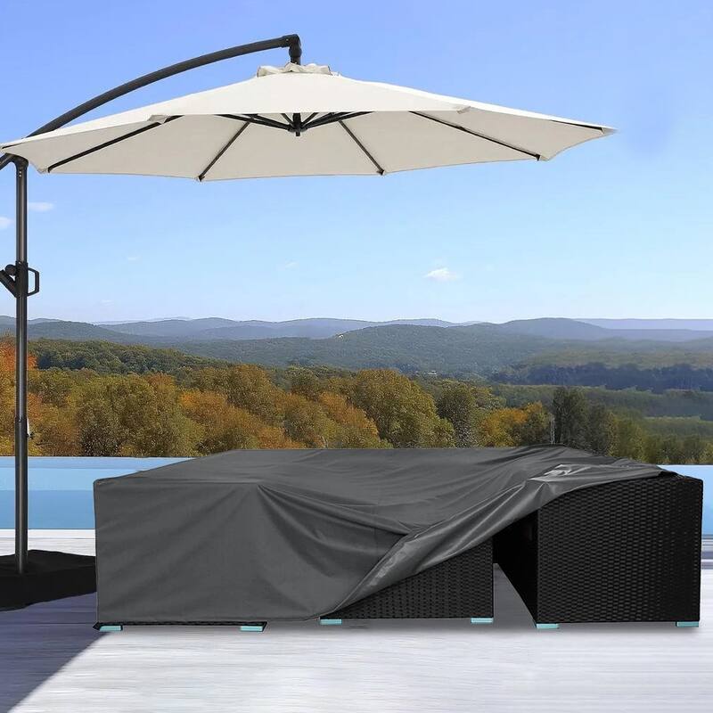 Gray 500D PU Coated Furniture Cover Couch Table Cover