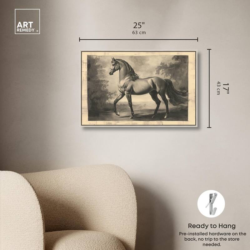 Sketch of a Stallion Canvas by Art Remedy