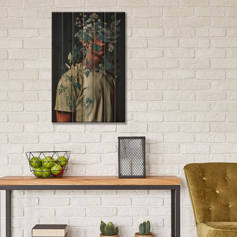 Waiting To Inhale Print On Wood by Frank Moth - Multi-Color
