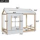 preview thumbnail 8 of 6, Twin Size House Platform with Roof and Window , White+Natural
