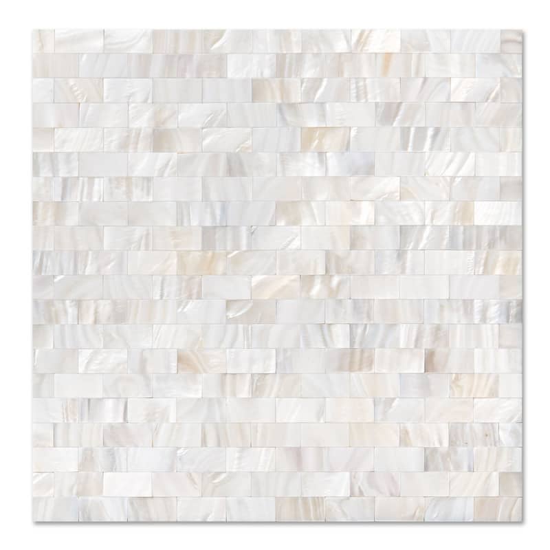 Art3d Mother of Pearl Shell Tile for Kitchen Backsplash/Bathroom White ...