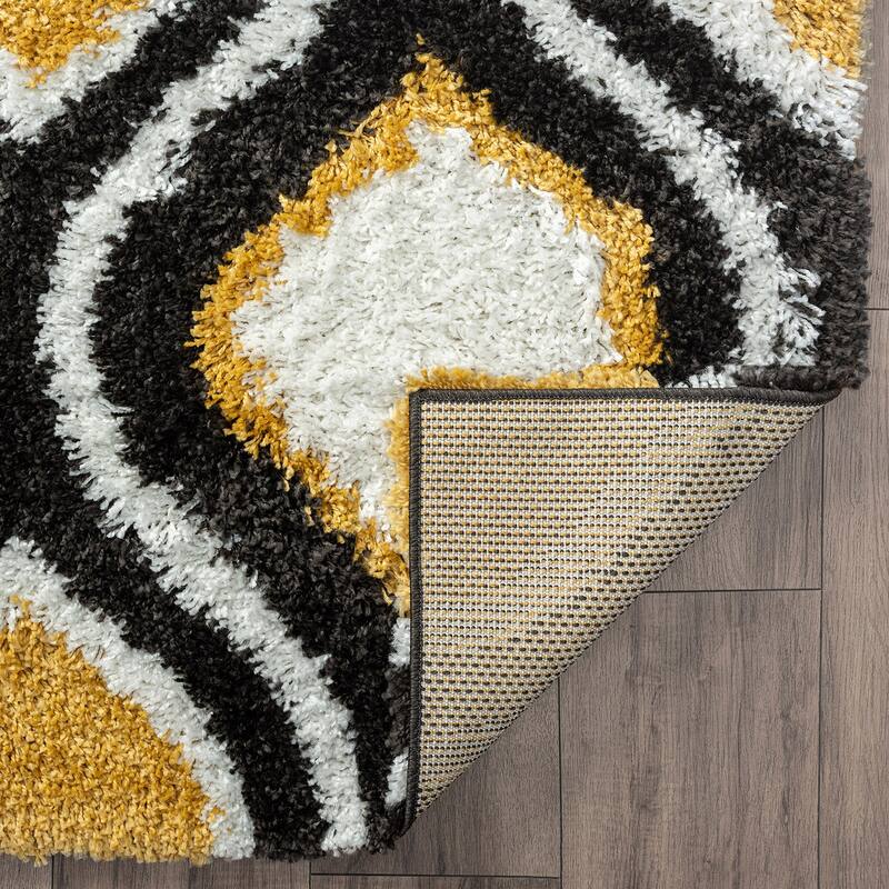 Upscale Shag Modern & Contemporary Geometric Indoor Area Rug
