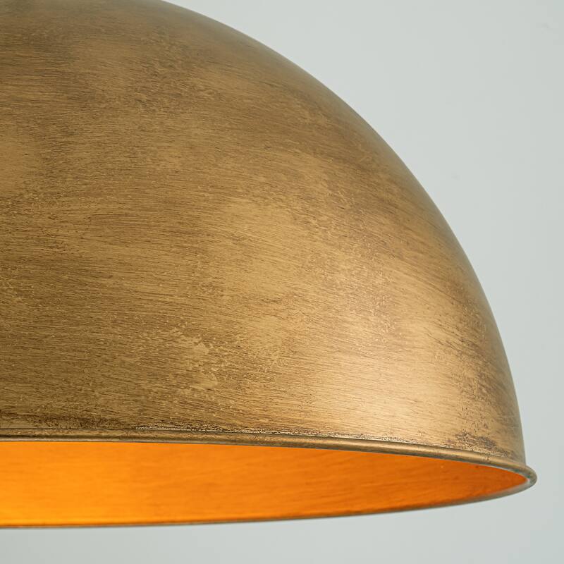 4-Light 23.6 in. Industrial Farmhouse Metal Dome Pendant Light for Dining Room - 23.6 in.