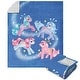 preview thumbnail 55 of 70, Hasbro My Little Pony Silk Touch Sherpa Throw Blanket 50" x 60" - Retro Space Ponies