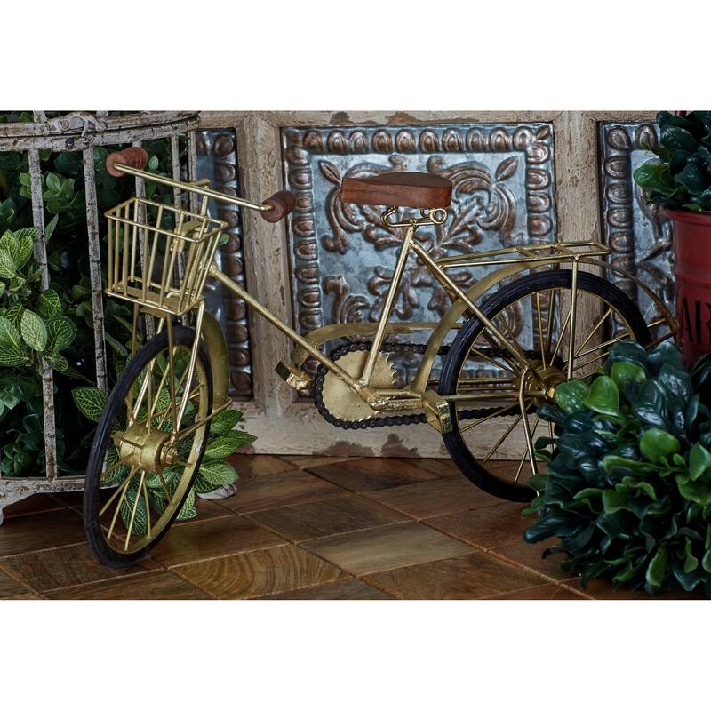 Gold Iron Vintage Sculpture Transportation 11 x 19 x 3