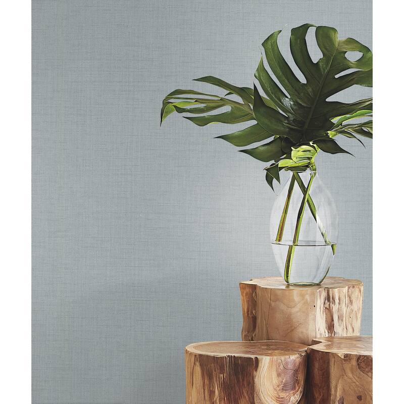 Warner Evermore Light Blue Woven Wallpaper