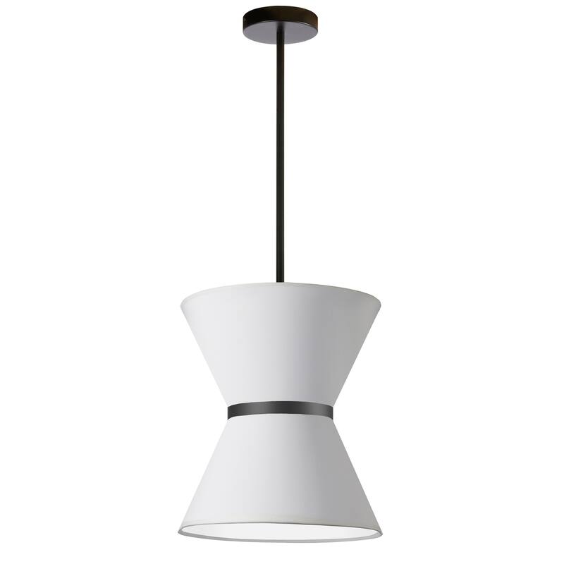 1 Light Pendant Light - City Sleek Design - Matte Black Finish - Adjustable Height - 12