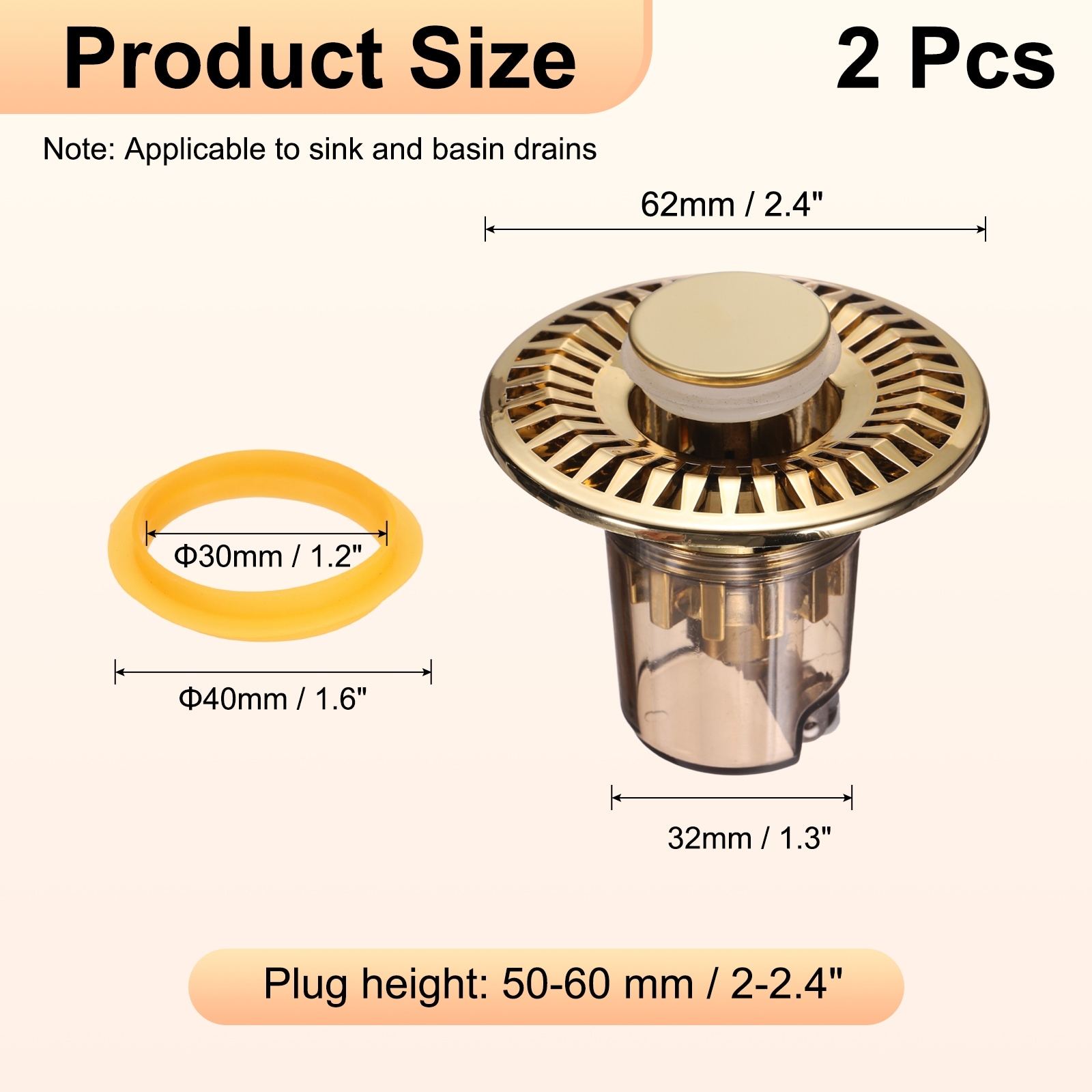 Bathroom Sink Drain Strainer with Removable Odor-Proof Cover